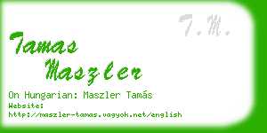 tamas maszler business card