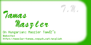 tamas maszler business card